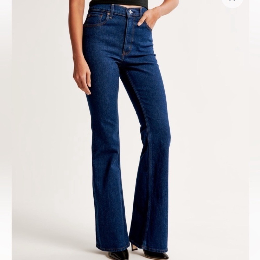 Banana Rebublic Vintage Flare High Rise Jeans size 28 festive school stretch